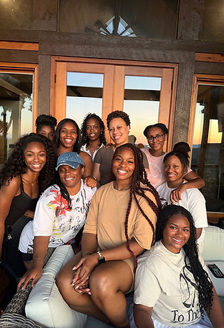 Sunset, the girls