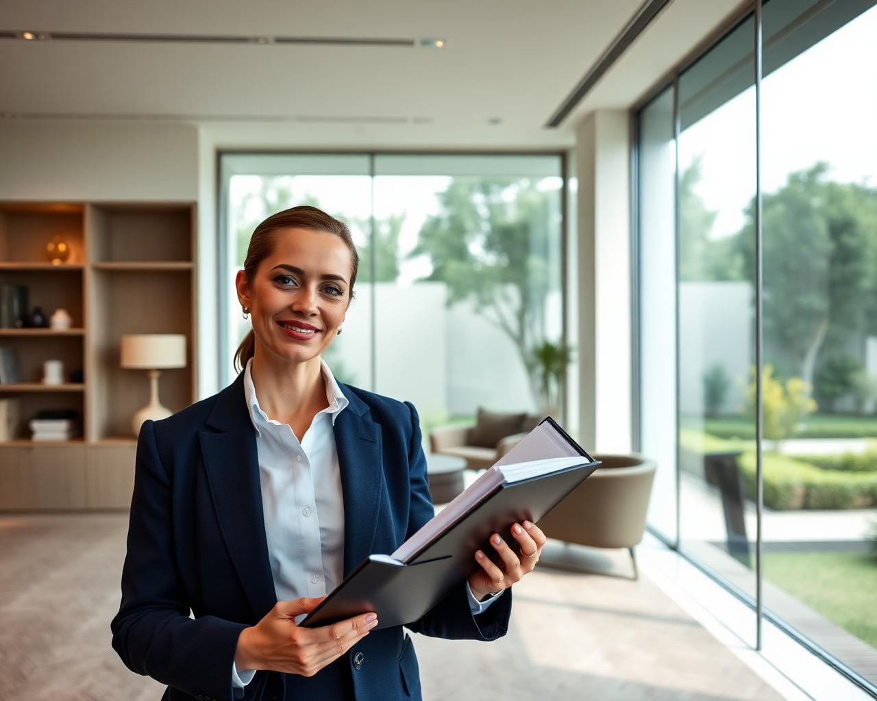 A Jadah concierge in a minimalist office